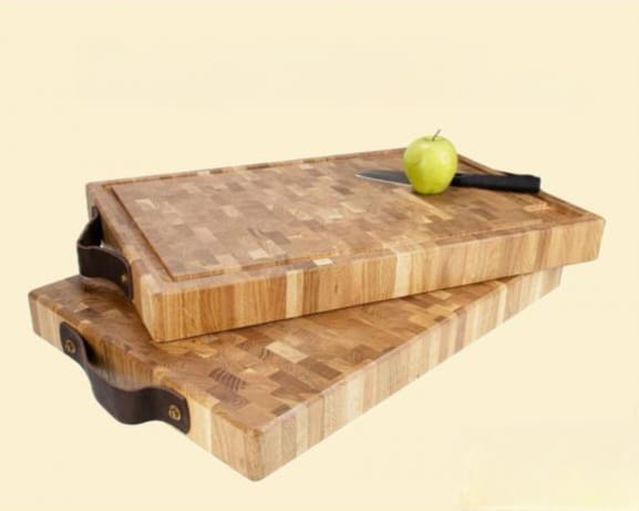 XXL Eiche Hackbrett Stirnholz 60 x 40 x 6 cm - 10 kg