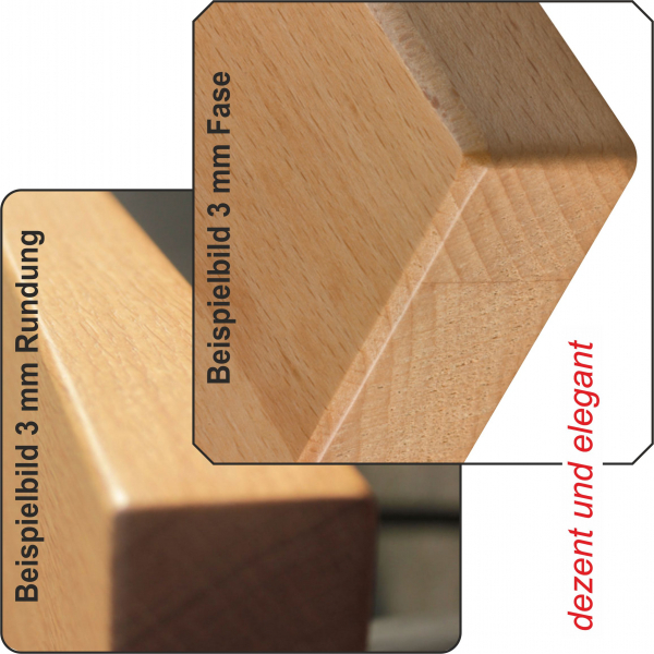 Nussbaum Europäisch Massivholzplatte 19 mm